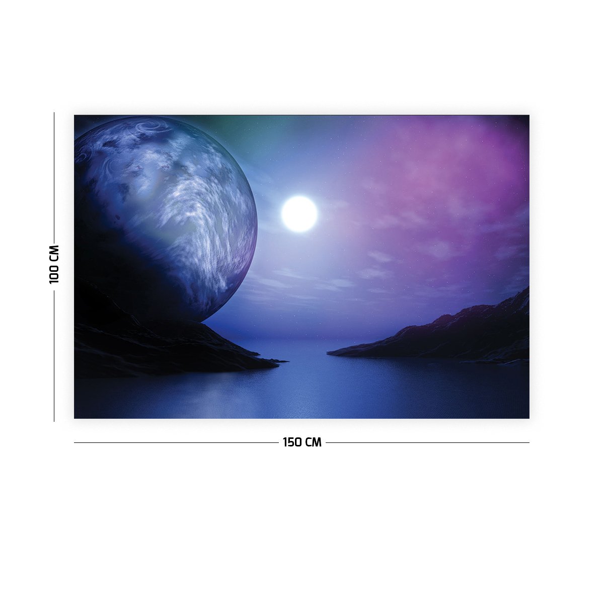 Vagonik Dolunay ve Manzara Duvar Örtüsü