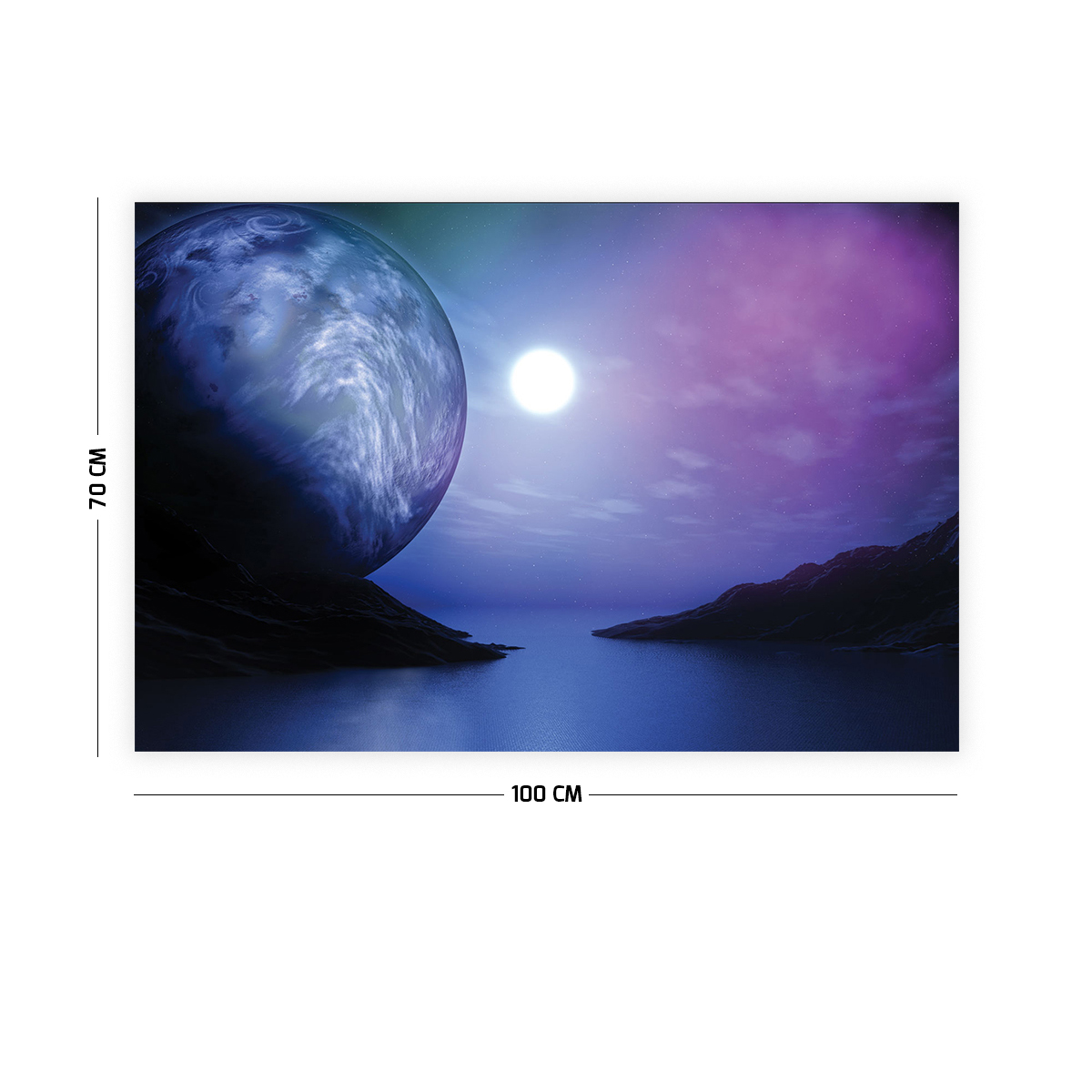 Vagonik Dolunay ve Manzara Duvar Örtüsü