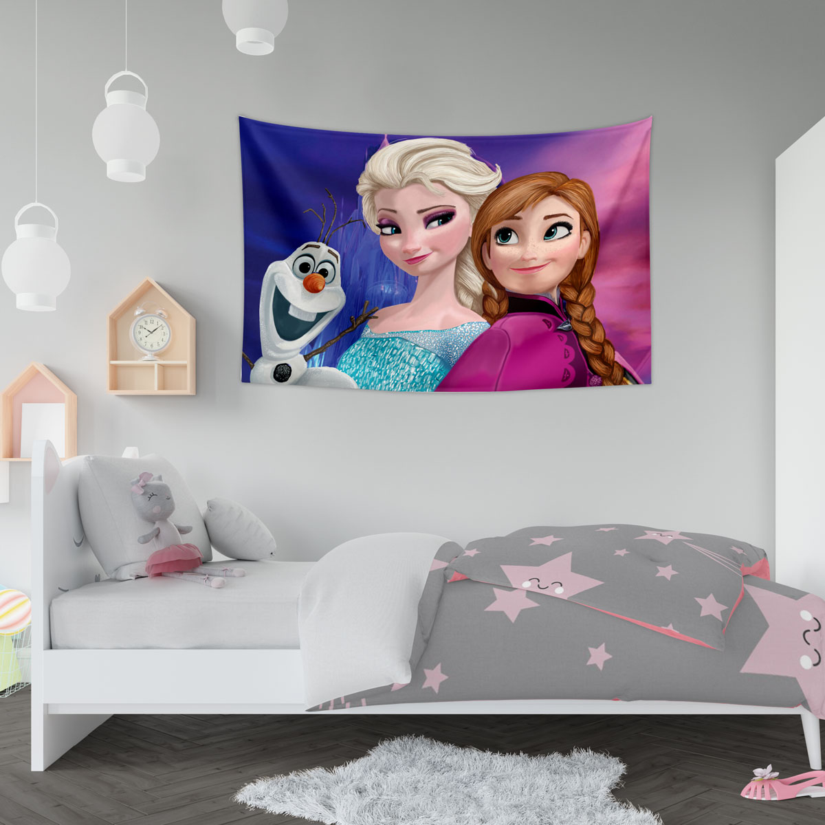 Elsa ve Anna Duvar Örtüsü