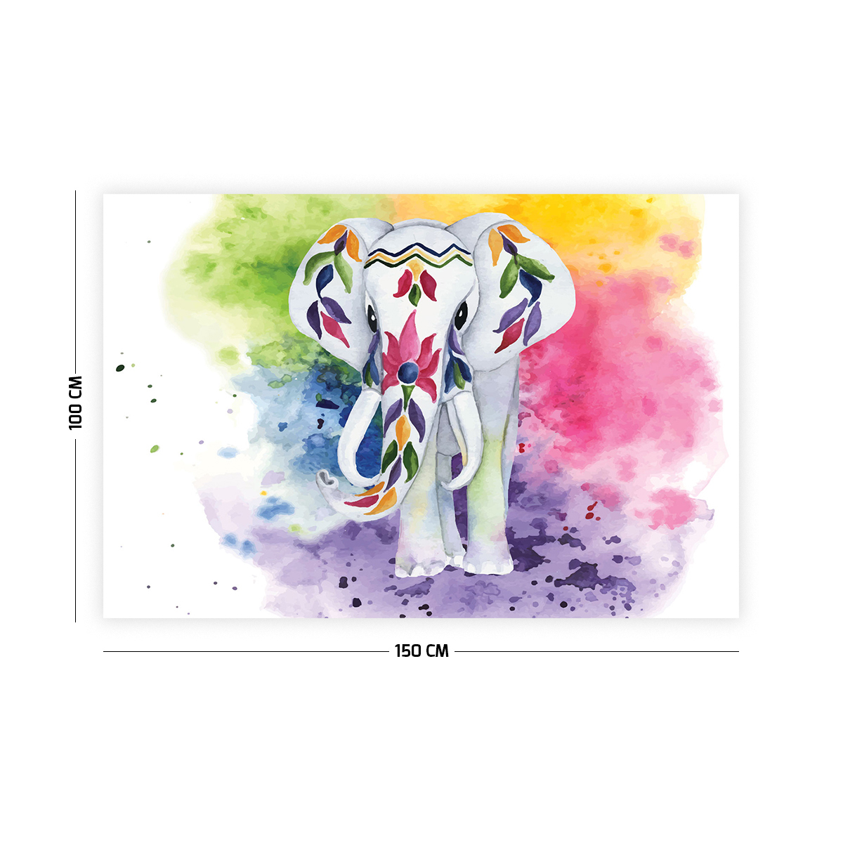 Vagonik Etnik Fil Desenli Duvar Örtüsü