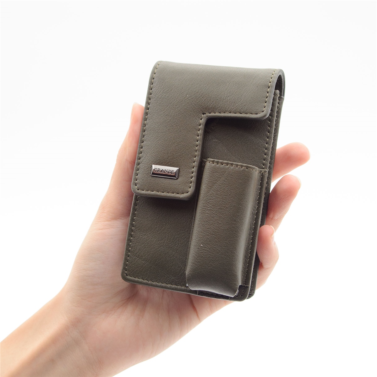 Grande Hakiki Deri Özel Tasarım Sigaralık - Yeşil