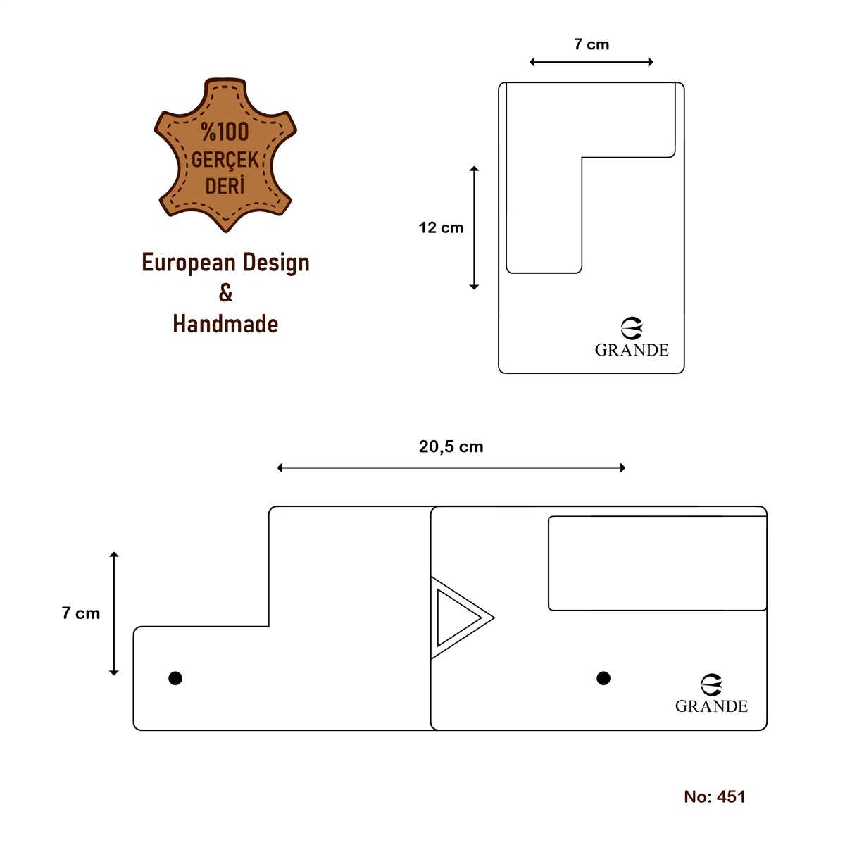 Grande Hakiki Deri Özel Tasarım Sigaralık - Gri