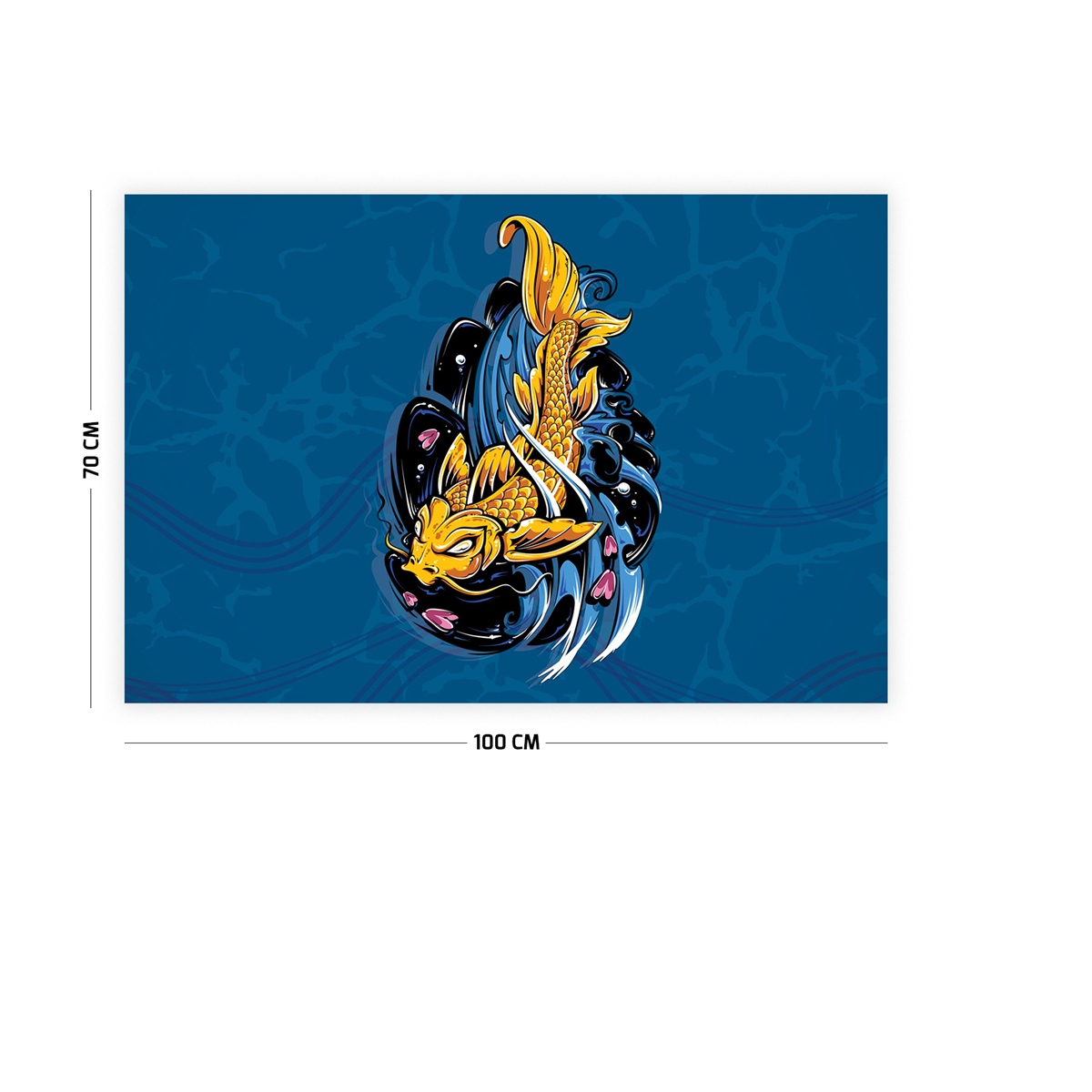 Vagonik Japon Koi Balığı Duvar Örtüsü