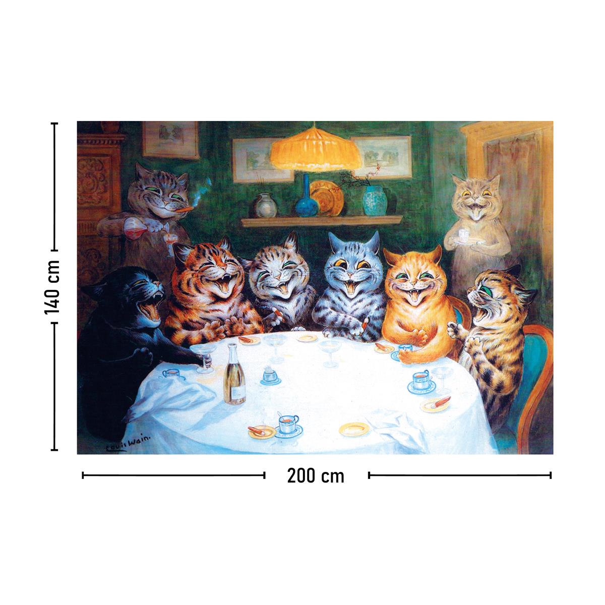 Kediler Louis Wain Duvar Örtüsü Halısı 70x100, 100x140, 140x200