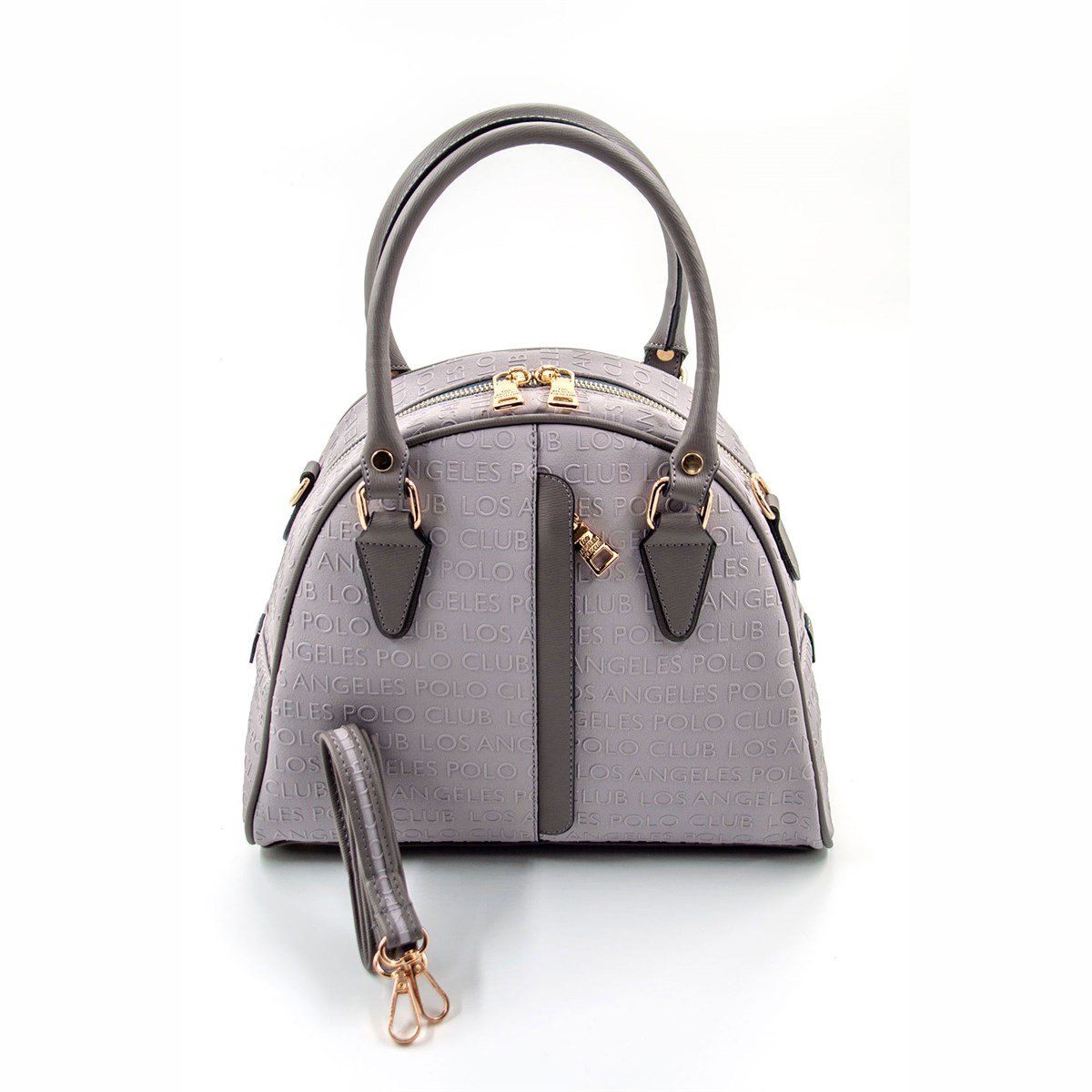 LOS ANGELES POLO CLUB Kadın Yeni Sezon 5 Bölmeli Gri El Ve Omuz Çantası