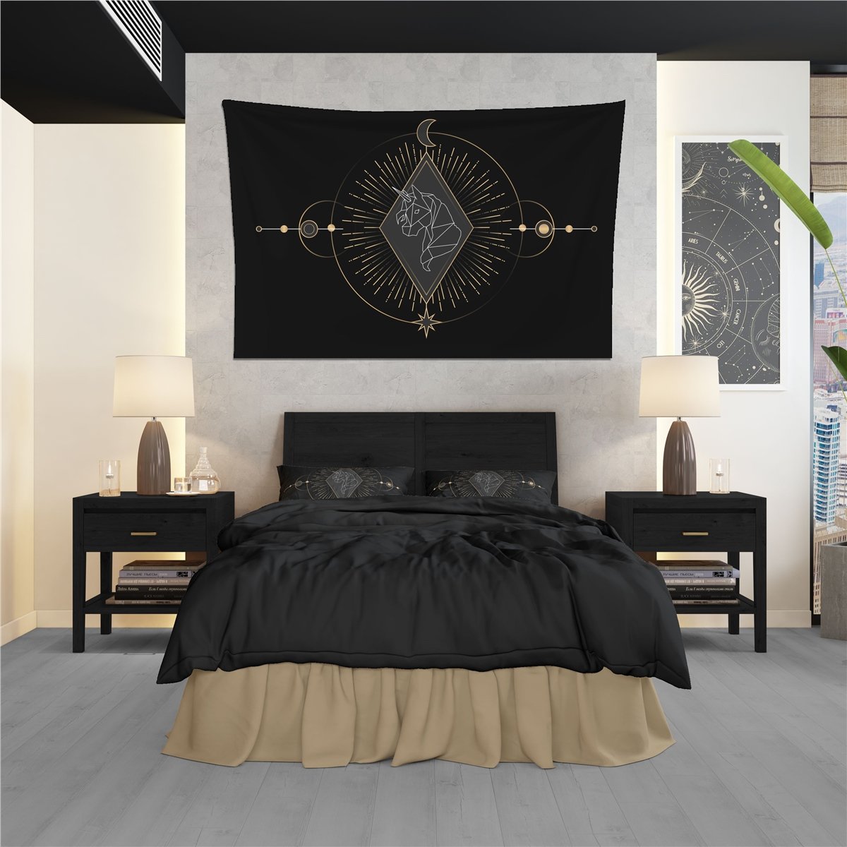 Vagonik Mistik Unicorn Duvar Örtüsü