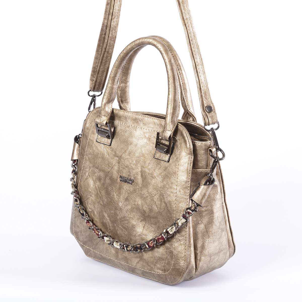 LOS ANGELES POLO CLUB Omuz Askılı Kadın Çantası Altın