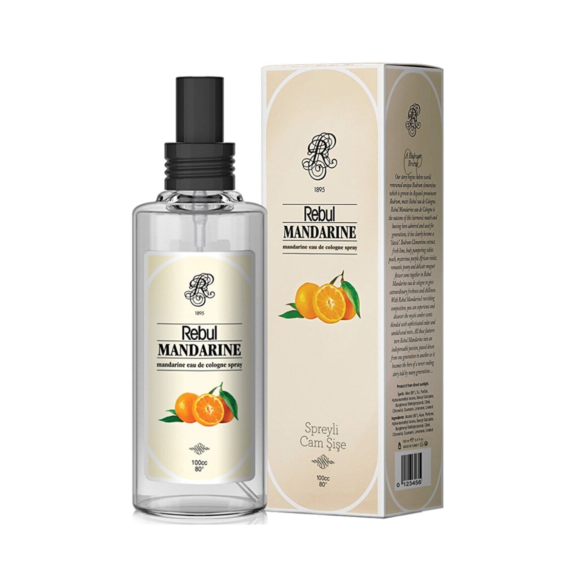 Rebul Mandalina Kolonya 100 ML Cam Şişe Sprey