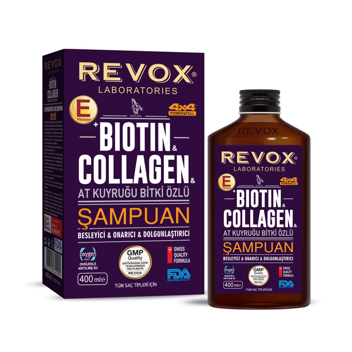 Revox Biotin ve Collagen, At Kuyruğu Bitki Özlü Şampuan 400ml