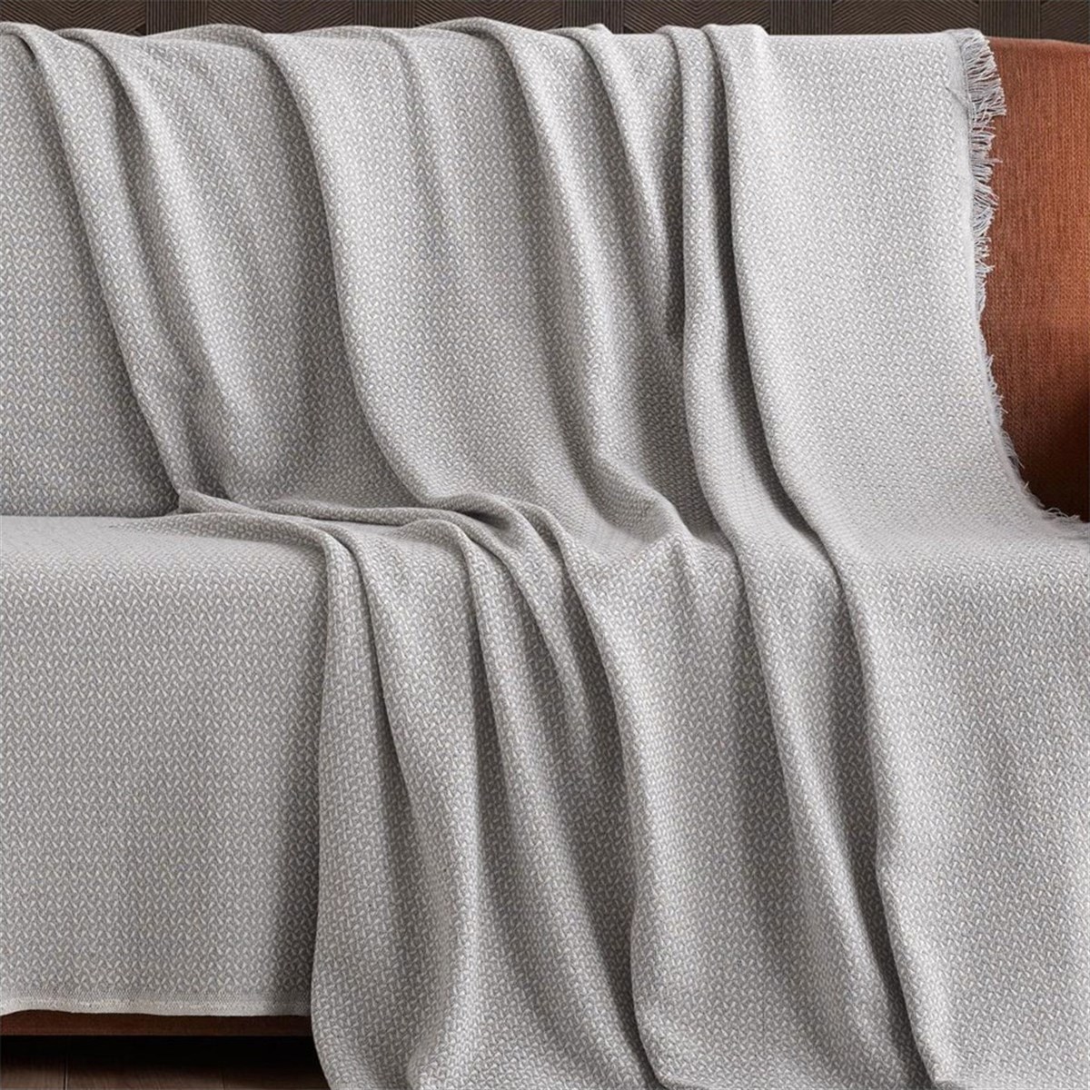 Vagonik Stars 3M Çekyat Kollarını Örten Battal Boy Koltuk Örtüsü Gri