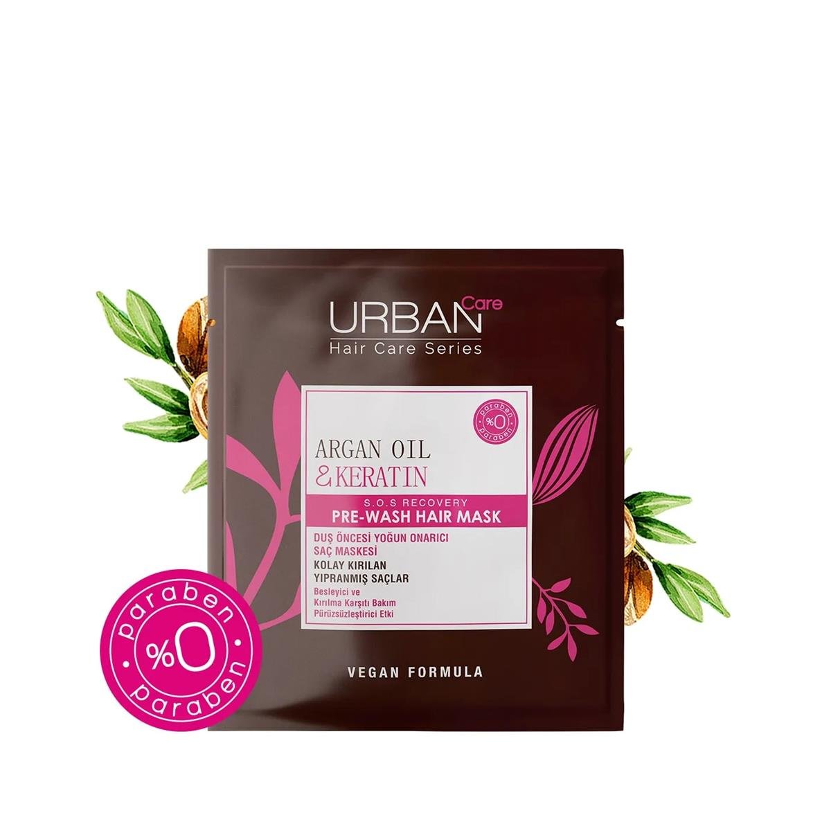 Urban Care Argan Oil & Keratin Kolay Kırılan Yıpranmış Saçlara Özel Pre Hair Mask 50 ML