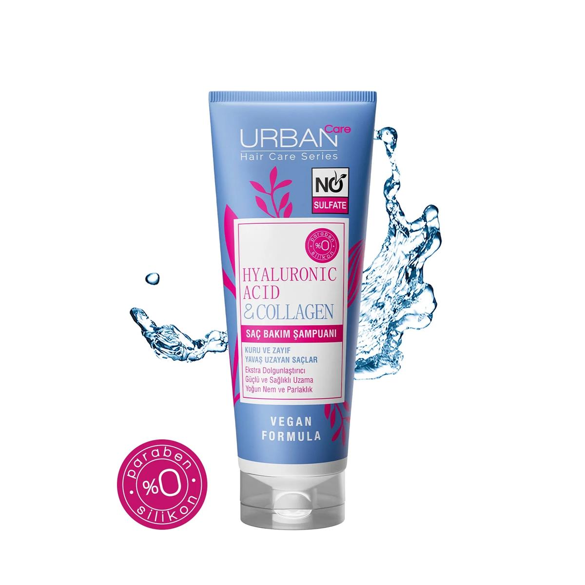 Urban Care Hyaluronic Acid & Collagen Kuru Ve Cansız Saçlara Özel Saç Bakım Şampuanı 250 ML