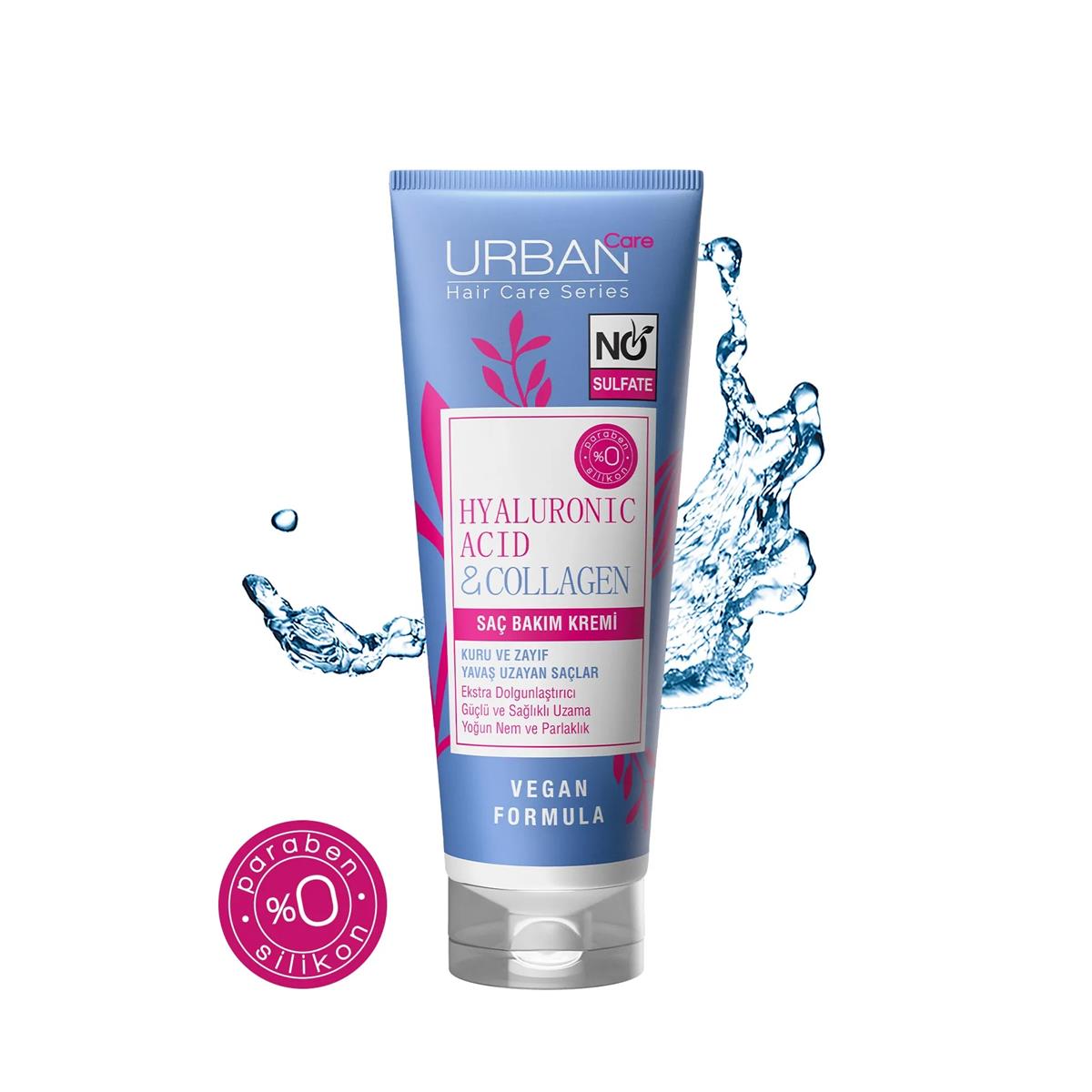 Urban Care Hyaluronic Acid & Collagen Kuru Ve Cansız Saçlara Özel Saç Bakım Kremi 250 ML