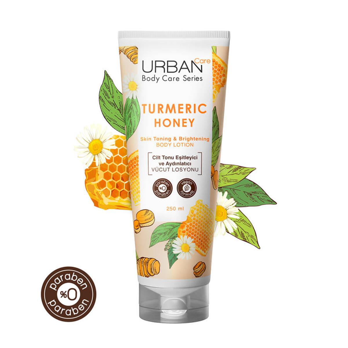 Urban Care Turmeric Honey Cilt Tonu Esitleyici ve Aydınlatıcı Vücut Losyonu 250 ML