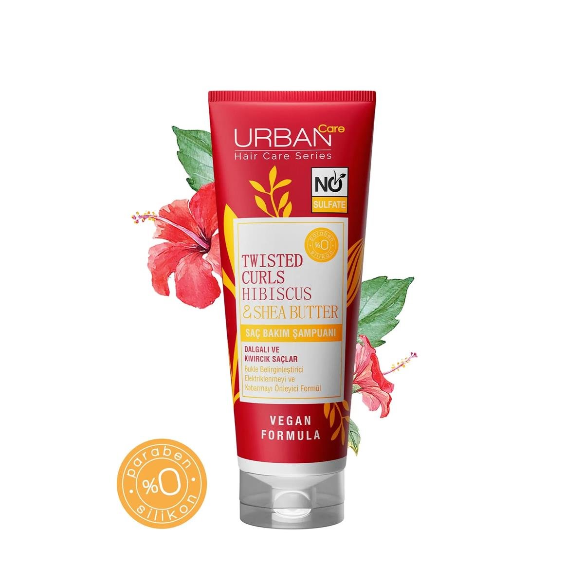 Urban Care Twisted Curls Hibiscus & Shea Butter Kıvırcık Ve Dalgalı Saçlara Özel Saç Bakım Şampuanı - Sülfatsız 250 ML