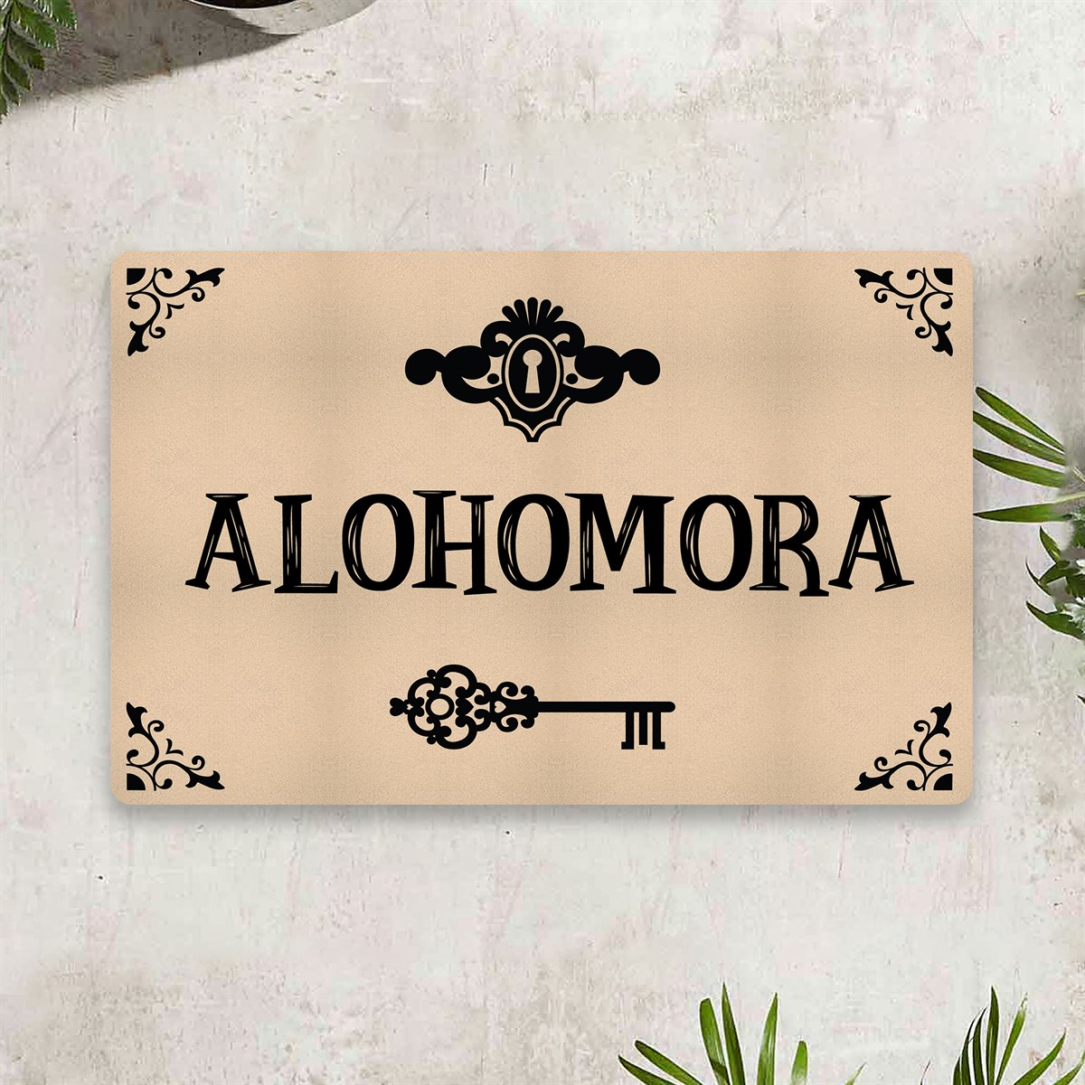 Vagonik Alohomora Dijital Baskılı 50x70cm Dekoratif Çok Amaçlı Iç Ve Dış Kapı Paspası