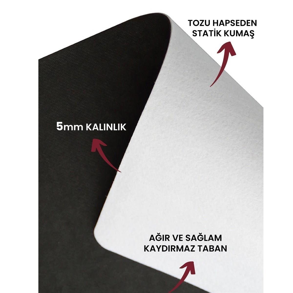Vagonik Water Food Kedi Desenli Dijital Baskılı 35x50cm Dekoratif Çok Amaçlı Iç Ve Dış Kapı Paspası Mama Paspası