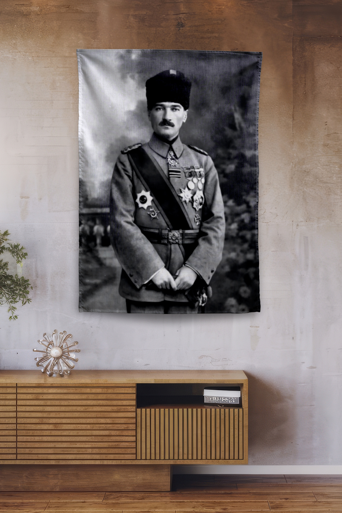 Vagonik Atatürk Temalı Duvar Örtüsü Tapestry Desen 423
