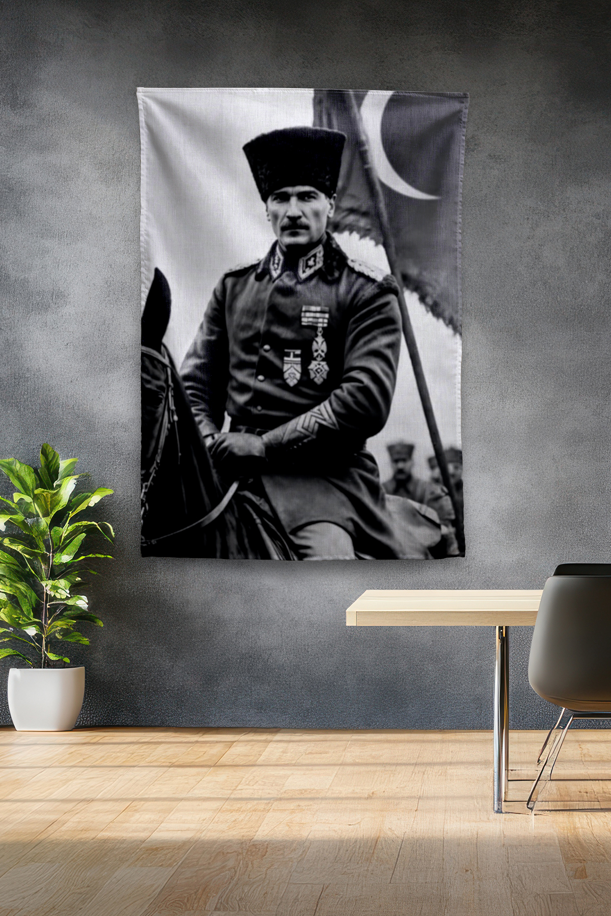Vagonik Atatürk Temalı Duvar Örtüsü Tapestry Desen 436