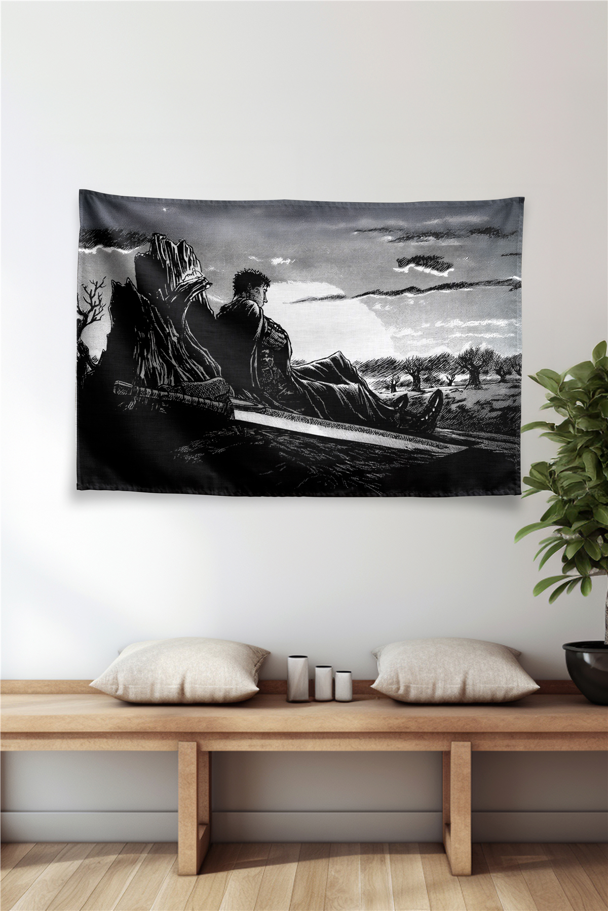 Vagonik Berserk Temalı Anime Duvar Örtüsü Tapestry