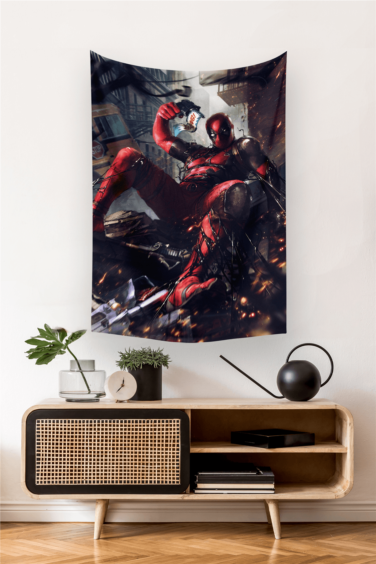 Vagonik Deadpool Marvel Duvar Örtüsü Halısı