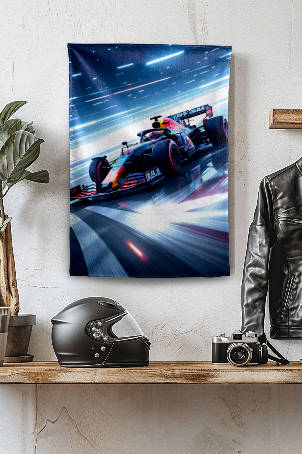 Vagonik F1 Temalı Art Duvar Örtüsü Halısı