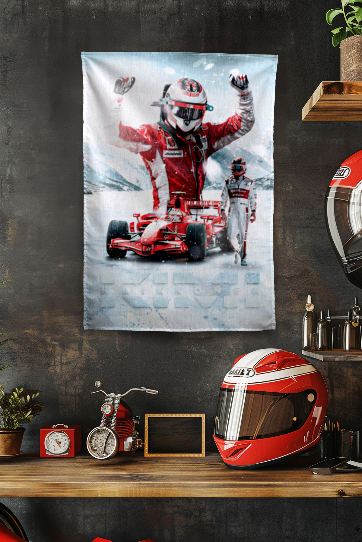 Vagonik F1 Temalı Raikkonen Duvar Örtüsü Halısı