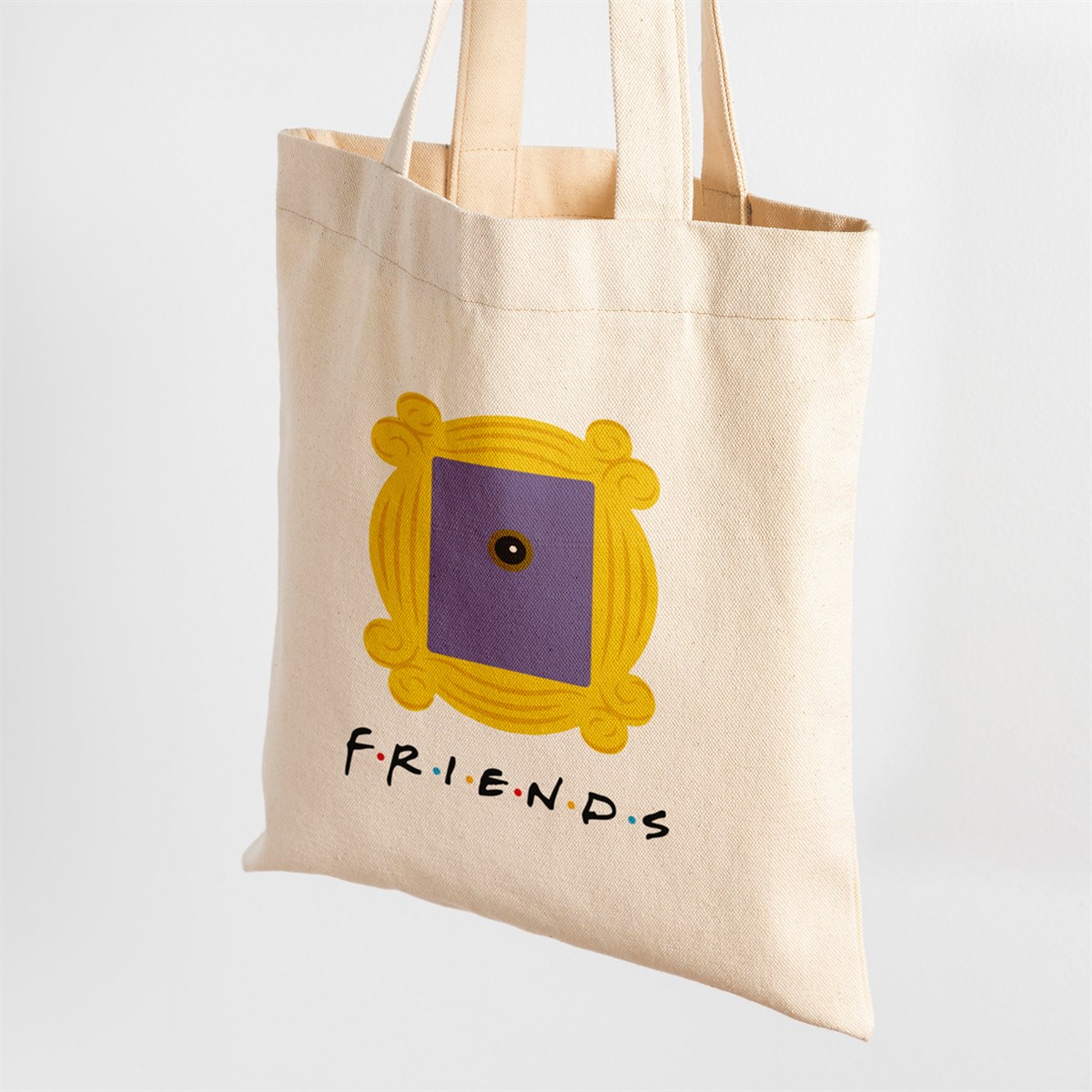 Vagonik Friends Baskılı Ham Bez Kanvas Çanta