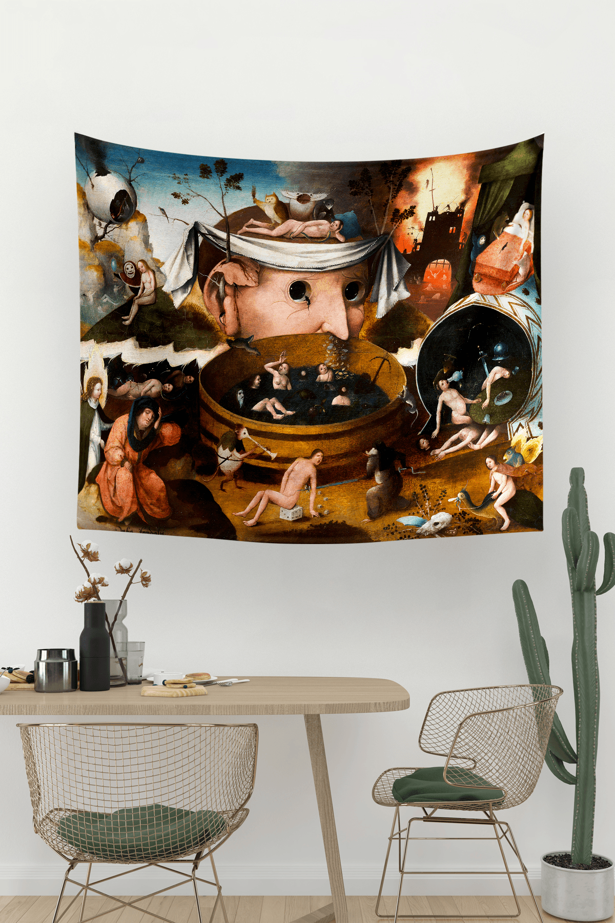 Vagonik Hieronymus Bosch Bir Tondal Vizyonu Duvar Örtüsü Halısı