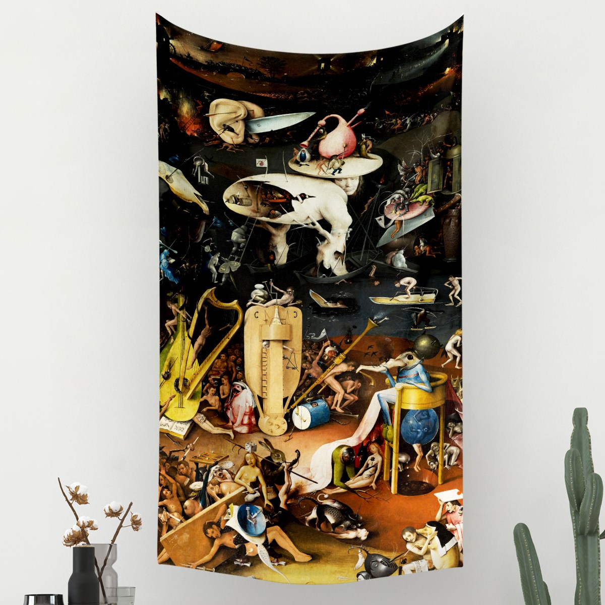Vagonik Hieronymus Bosch Cehennem Duvar Örtüsü Halısı 70x140 Cm