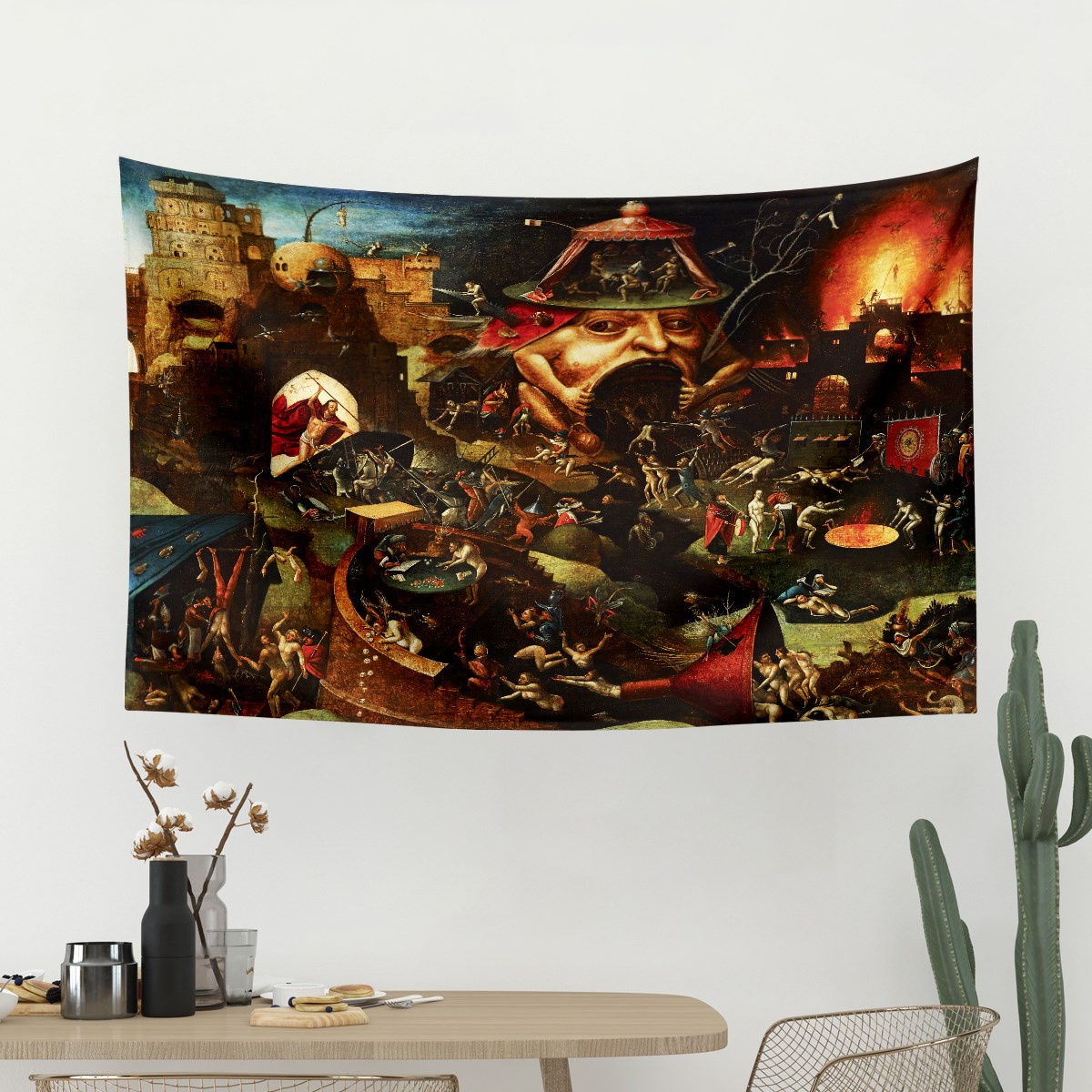 Vagonik Hieronymus Bosch Kabus Duvar Örtüsü Halısı 70x100, 100x140 Cm
