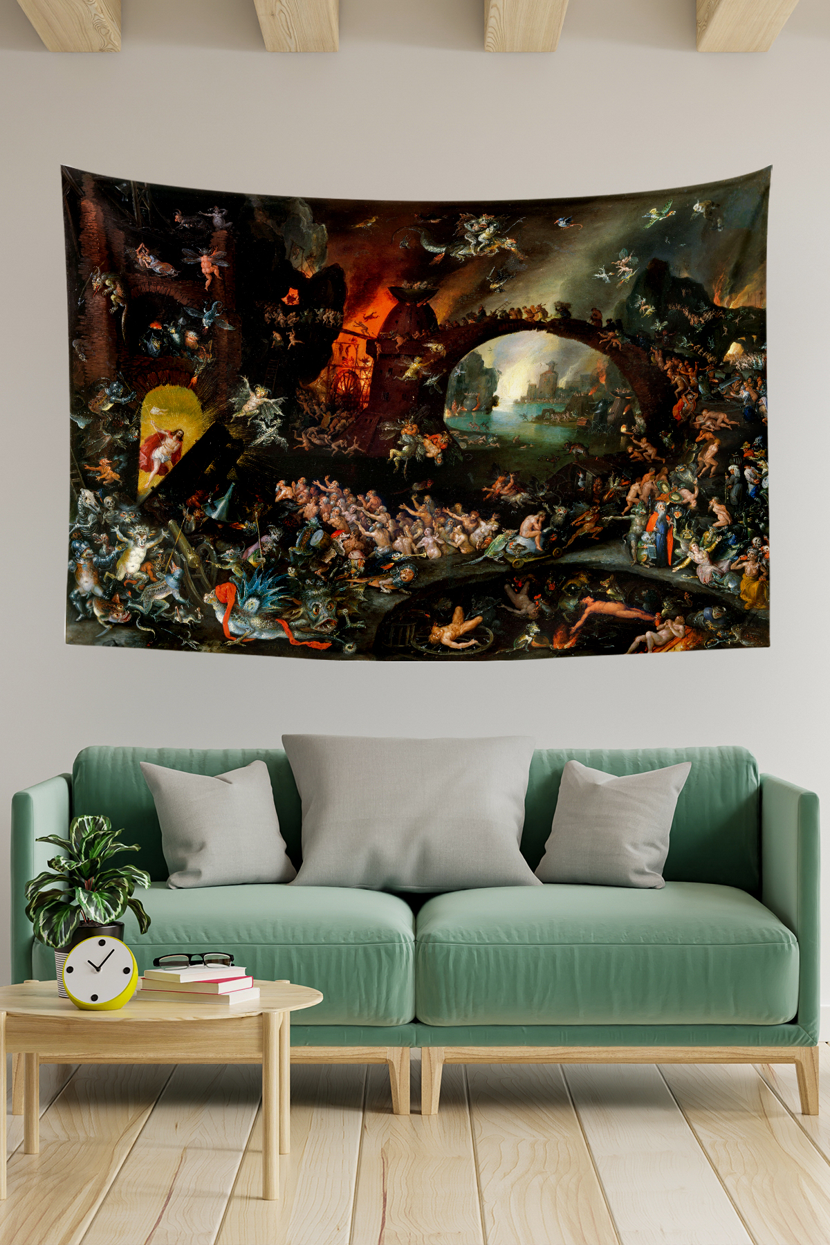 Vagonik Hieronymus Bosch Tablosu Duvar Örtüsü Halısı