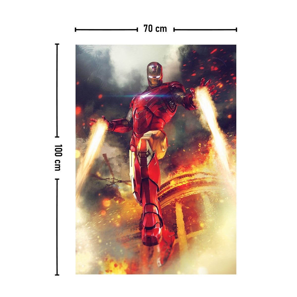 Vagonik Iron Man Marvel Duvar Örtüsü Halısı 140 X 100 Cm-70x100 Cm