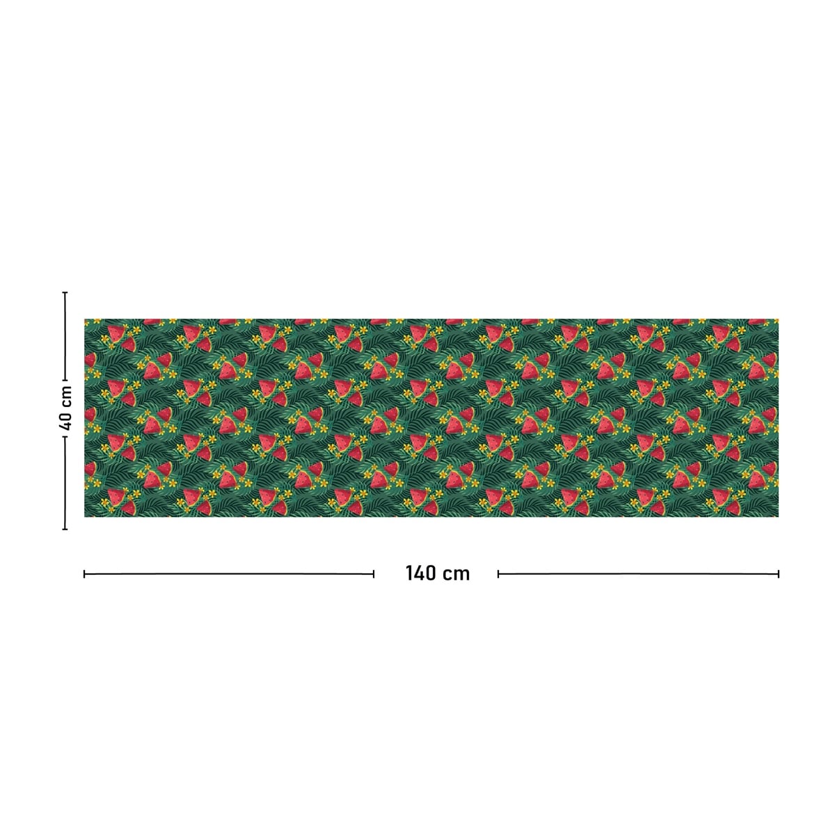 Vagonik Karpuz Desenli Dijital Baskılı Runner 140x40 cm
