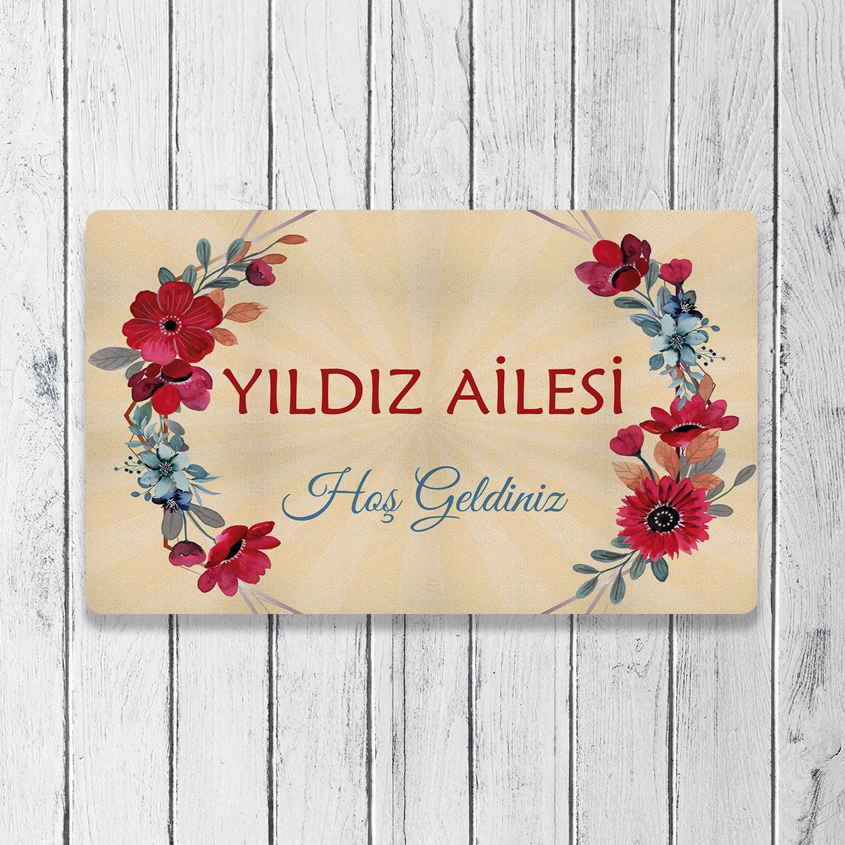 Vagonik Kişiye Ve Firmaya Özel Tasarım Dijital Baskılı 50x70cm Dekoratif Çok Amaçlı Iç Ve Dış Kapı Paspası