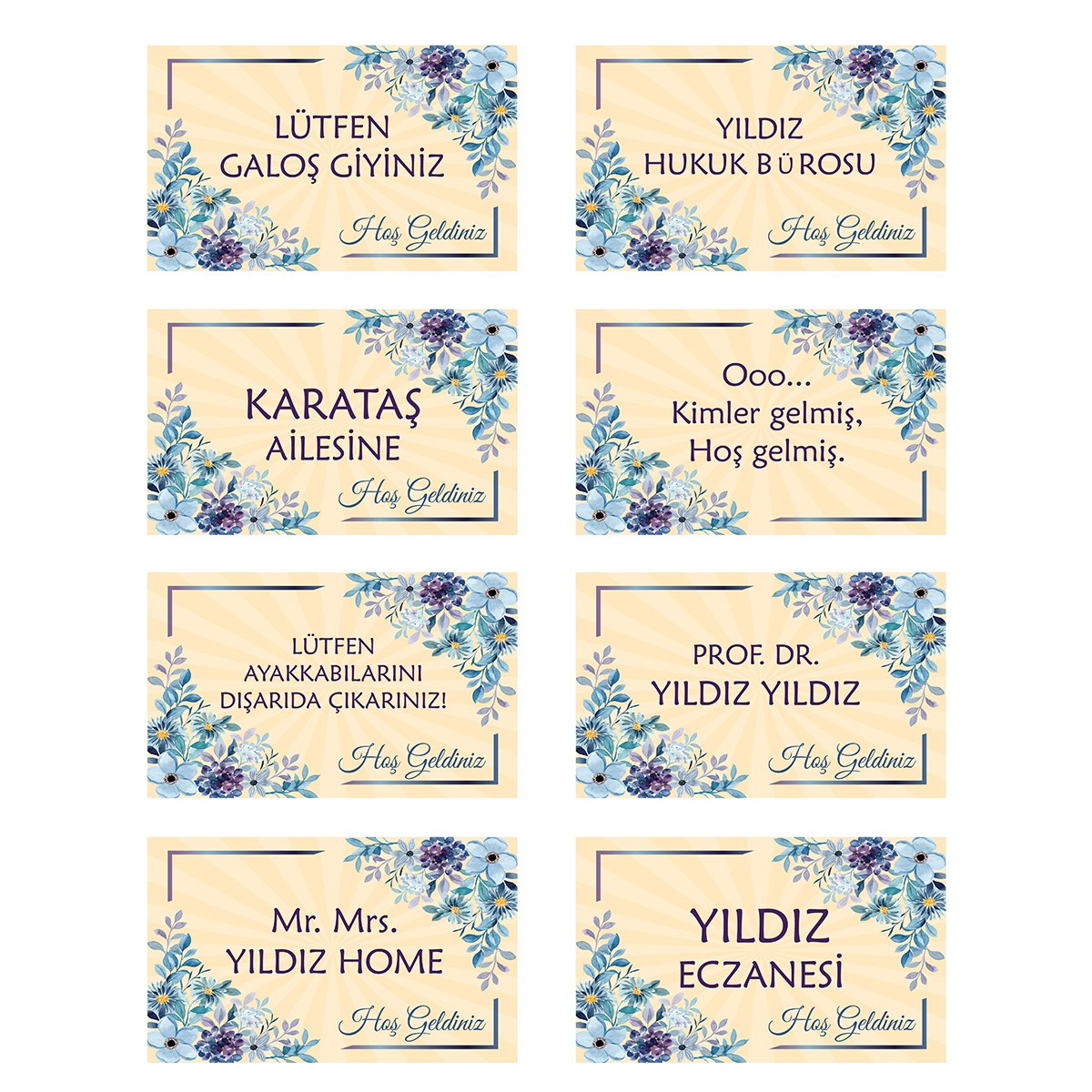 Vagonik Kişiye Ve Firmaya Özel Tasarım Dijital Baskılı 50x70cm Dekoratif Çok Amaçlı Iç Ve Dış Kapı Paspası