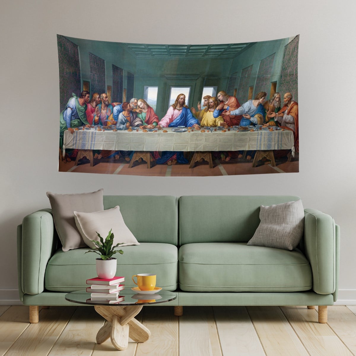 Vagonik Leonardo da Vinci Son Akşam Yemeği Restore Duvar Örtüsü Halısı 70x140 Cm