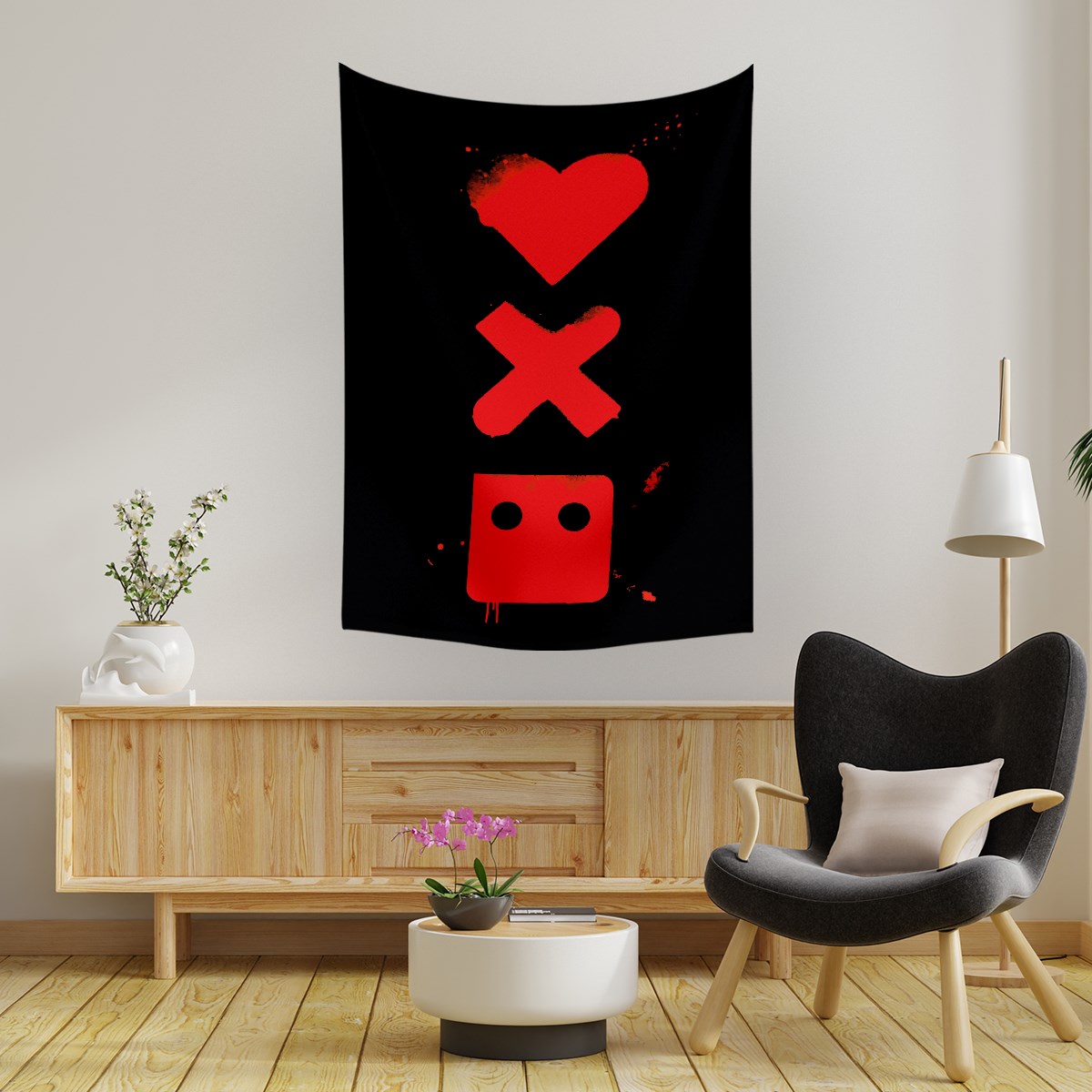 Vagonik Love Death Robots Duvar Örtüsü Halısı 140 X 100 Cm-70x100 Cm