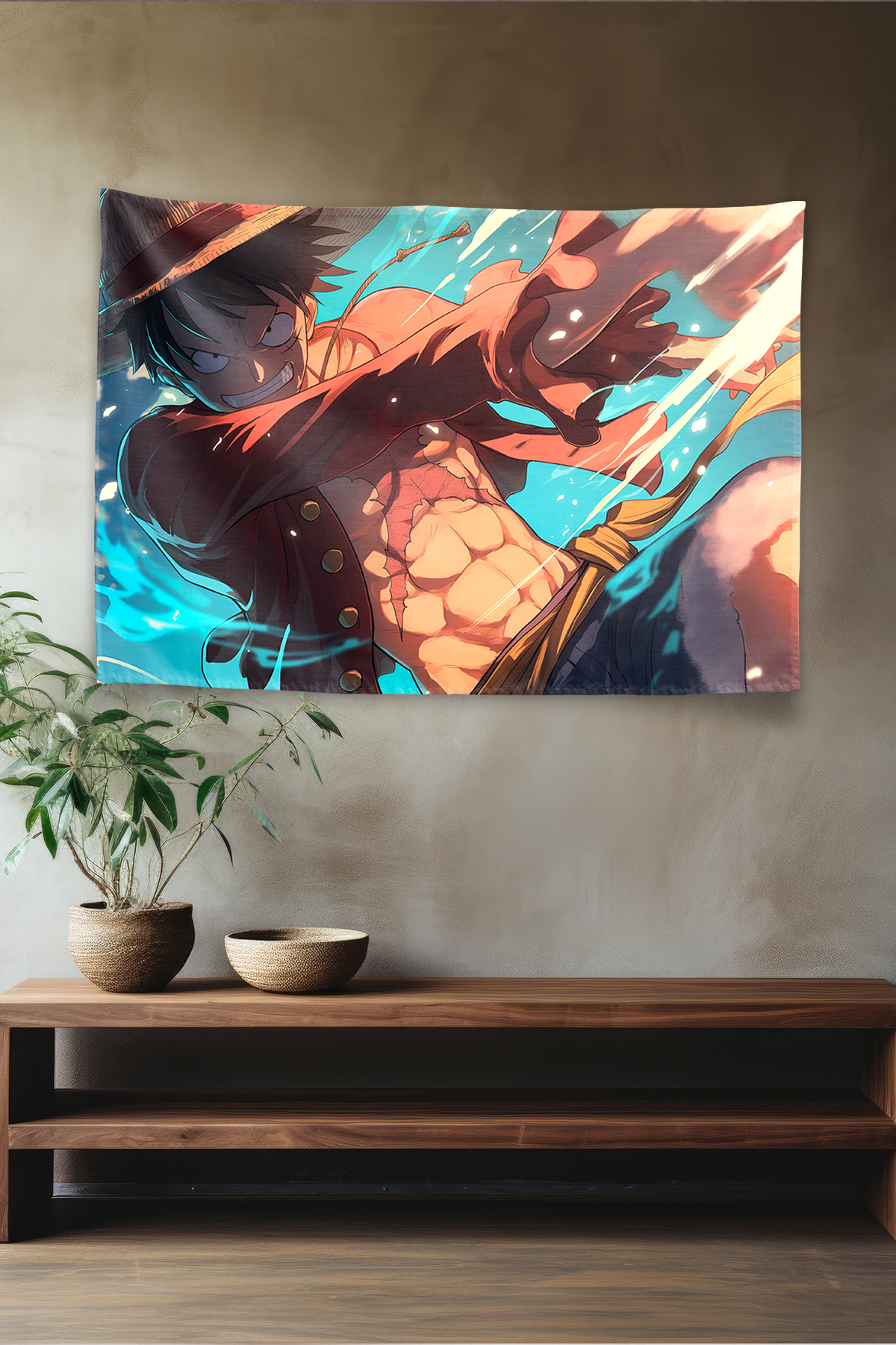 Vagonik Luffy Power Strike Duvar Örtüsü Tapestry