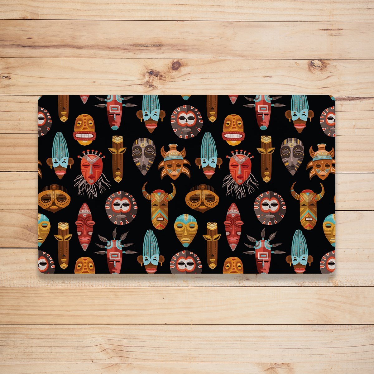 Vagonik Mask Desenli Dijital Baskılı 50x70cm Dekoratif Çok Amaçlı Iç Ve Dış Kapı Paspası