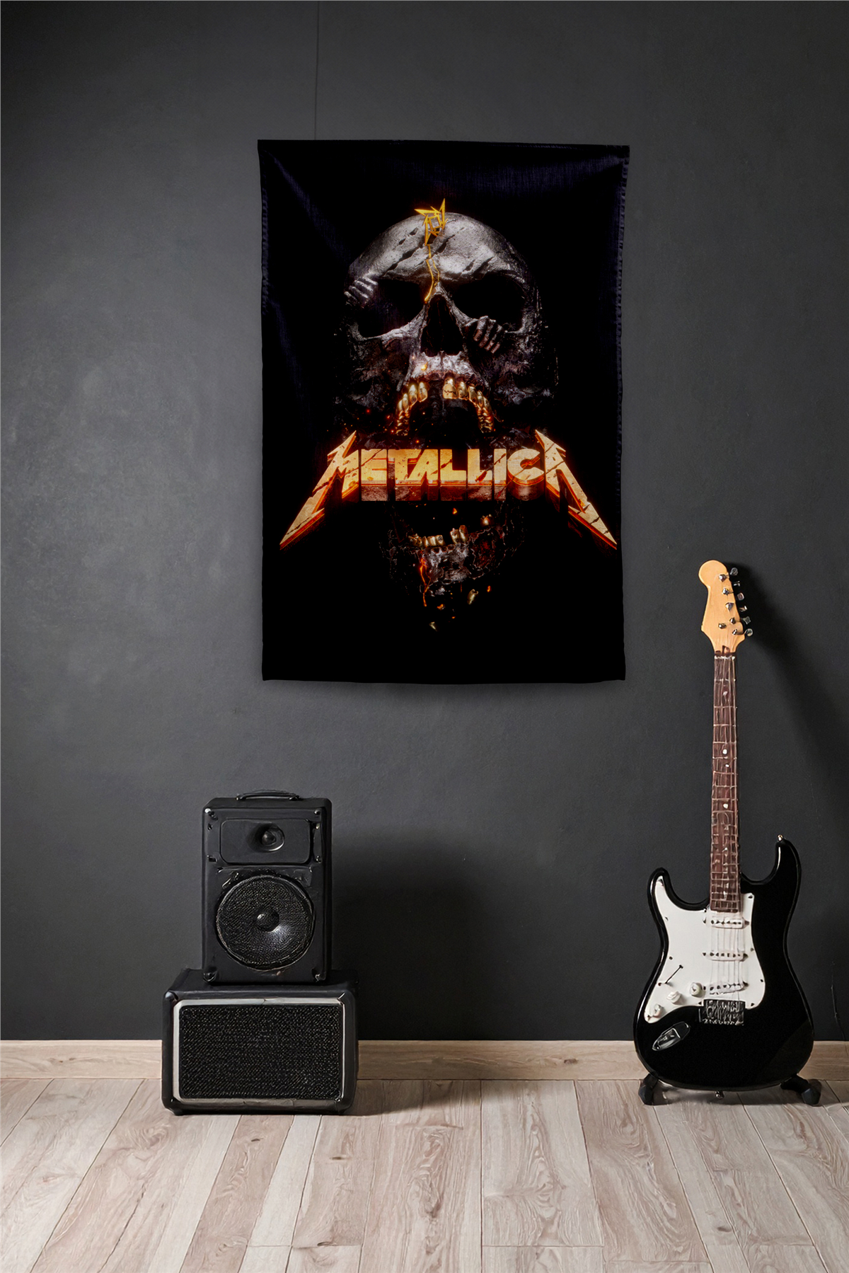 Vagonik Metallica Duvar Örtüsü Duvar Halısı