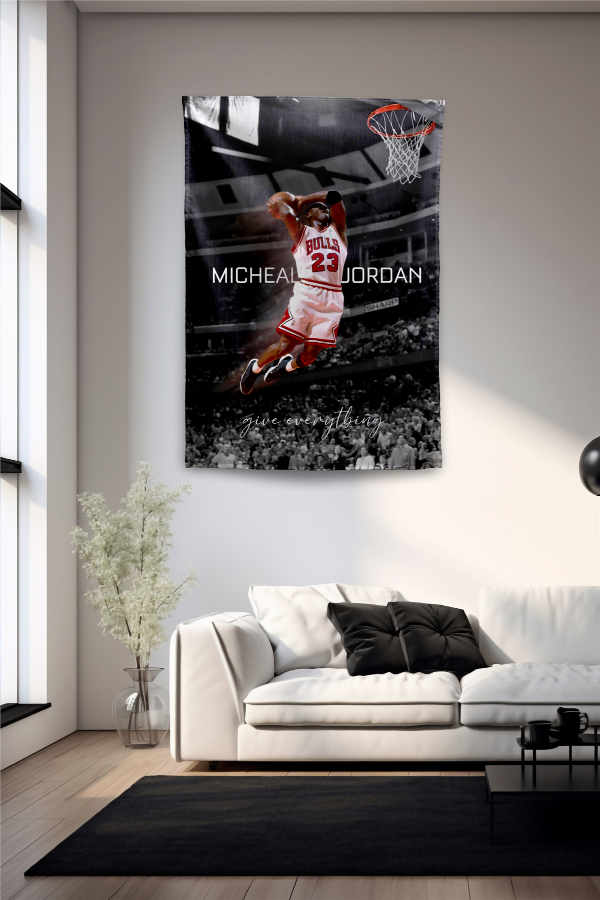 Vagonik Micheal J Basketbol Efsane Duvar Örtüsü Duvar Halısı