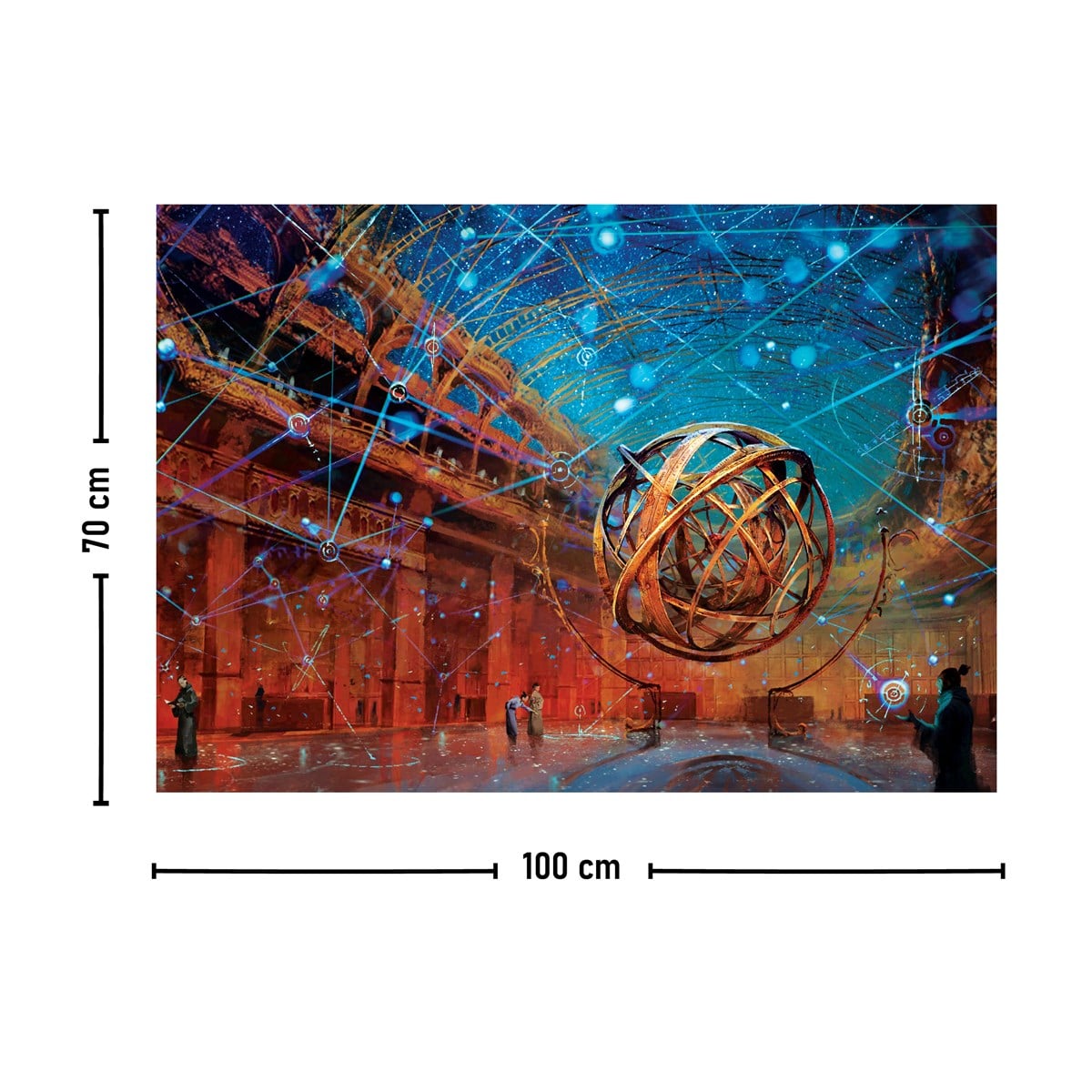 Vagonik Mistik Astroloji Duvar Örtüsü Halısı 140 X 100 Cm-70x100 Cm