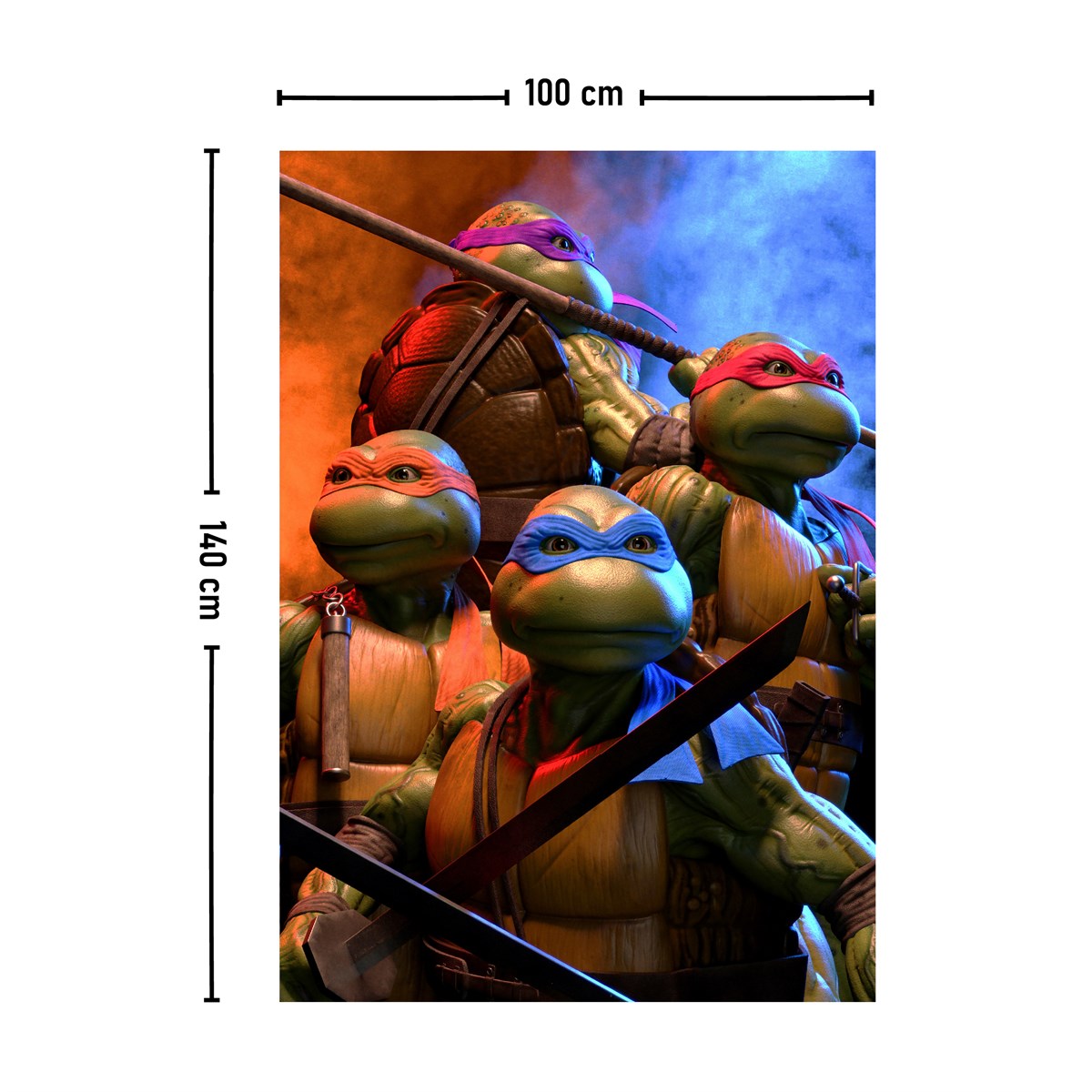 Vagonik Ninja Kaplumbağalar Ninja Turtles Dc Duvar Örtüsü Halısı 140 X 100 Cm-70x100 Cm