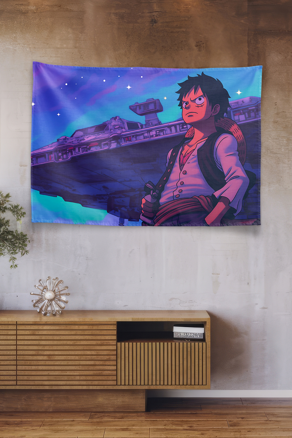 Vagonik One Piece Luffy Galactic Captain Duvar Örtüsü Tapestry