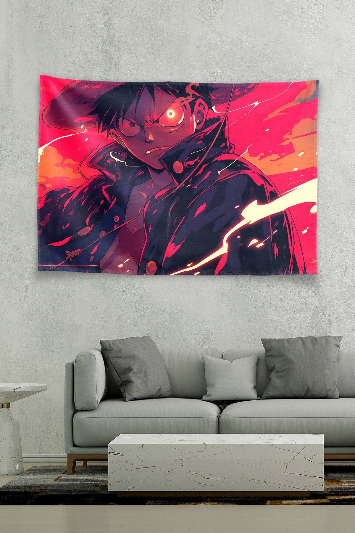 Vagonik One Piece Monkey D Luffy Haki Aura Duvar Örtüsü Tapestry
