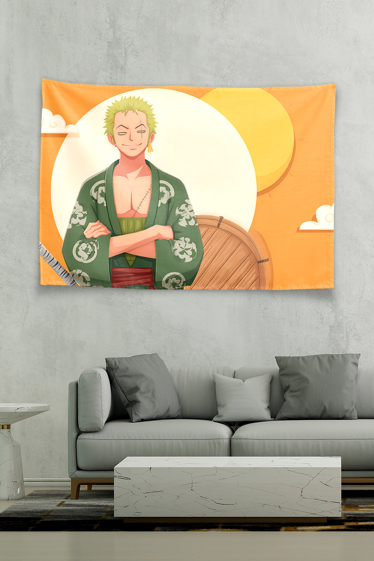 Vagonik One Piece Roronoa Zoro Calm Summer Duvar Örtüsü Tapestry
