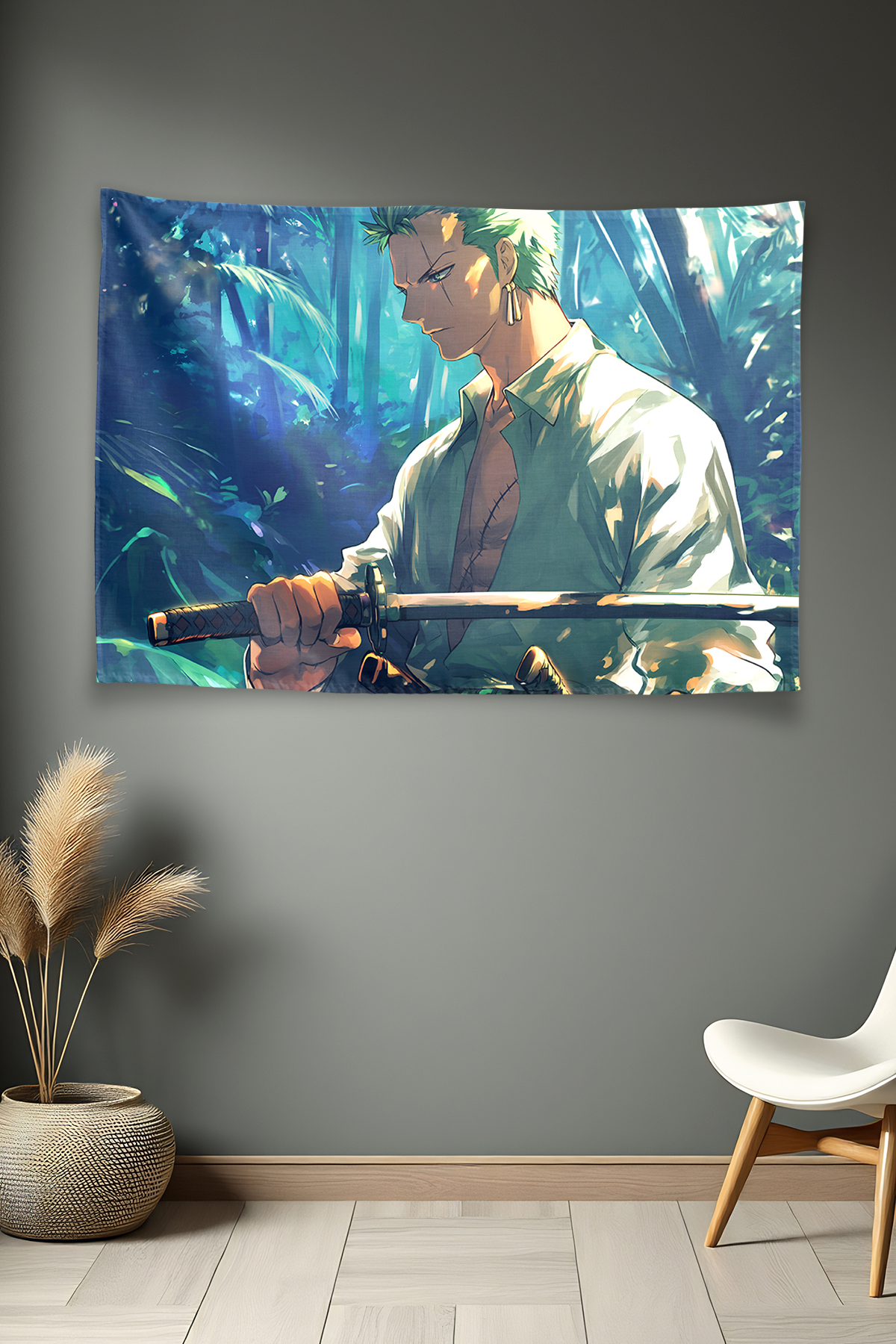 Vagonik One Piece Roronoa Zoro Lost İn Jungle Duvar Örtüsü Tapestry