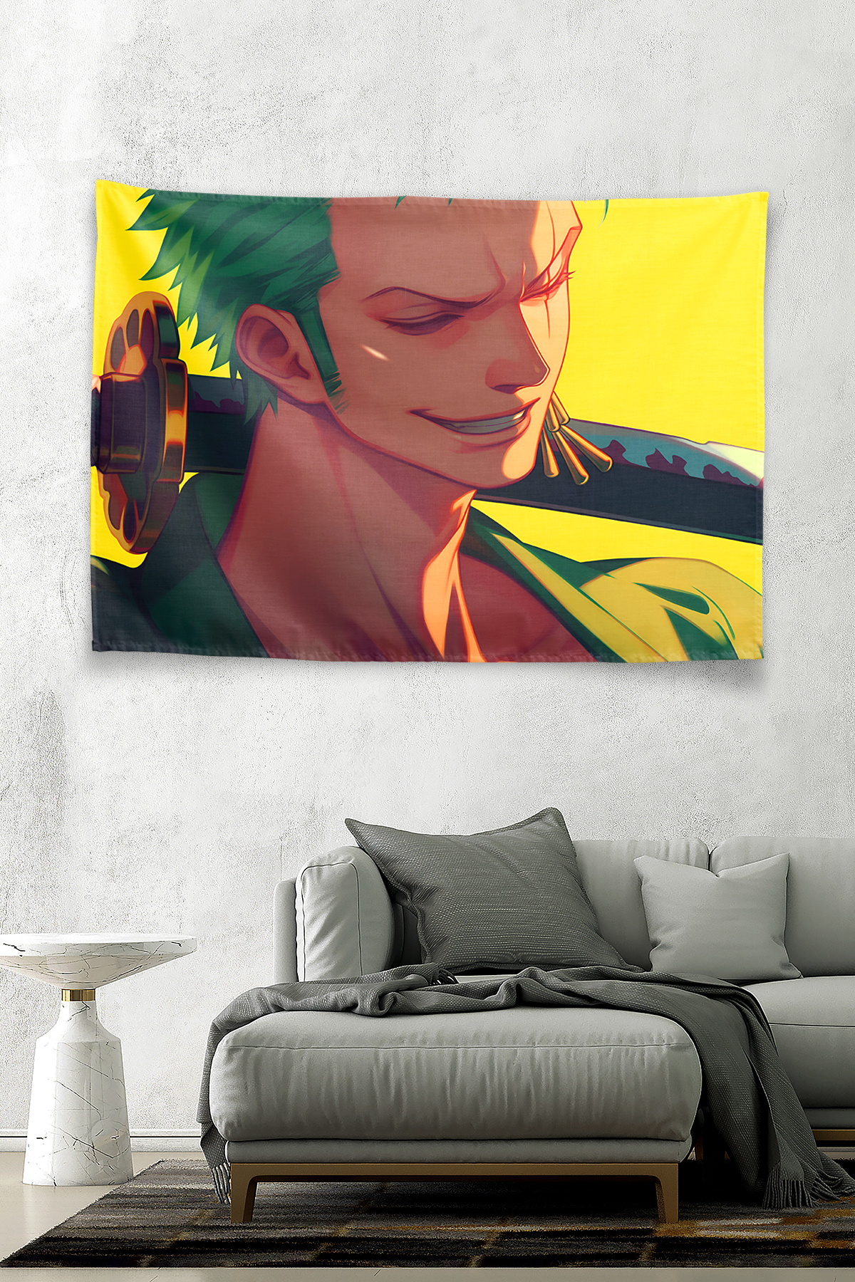 Vagonik One Piece Zoro With A Fierce Expression Duvar Örtüsü Tapestry
