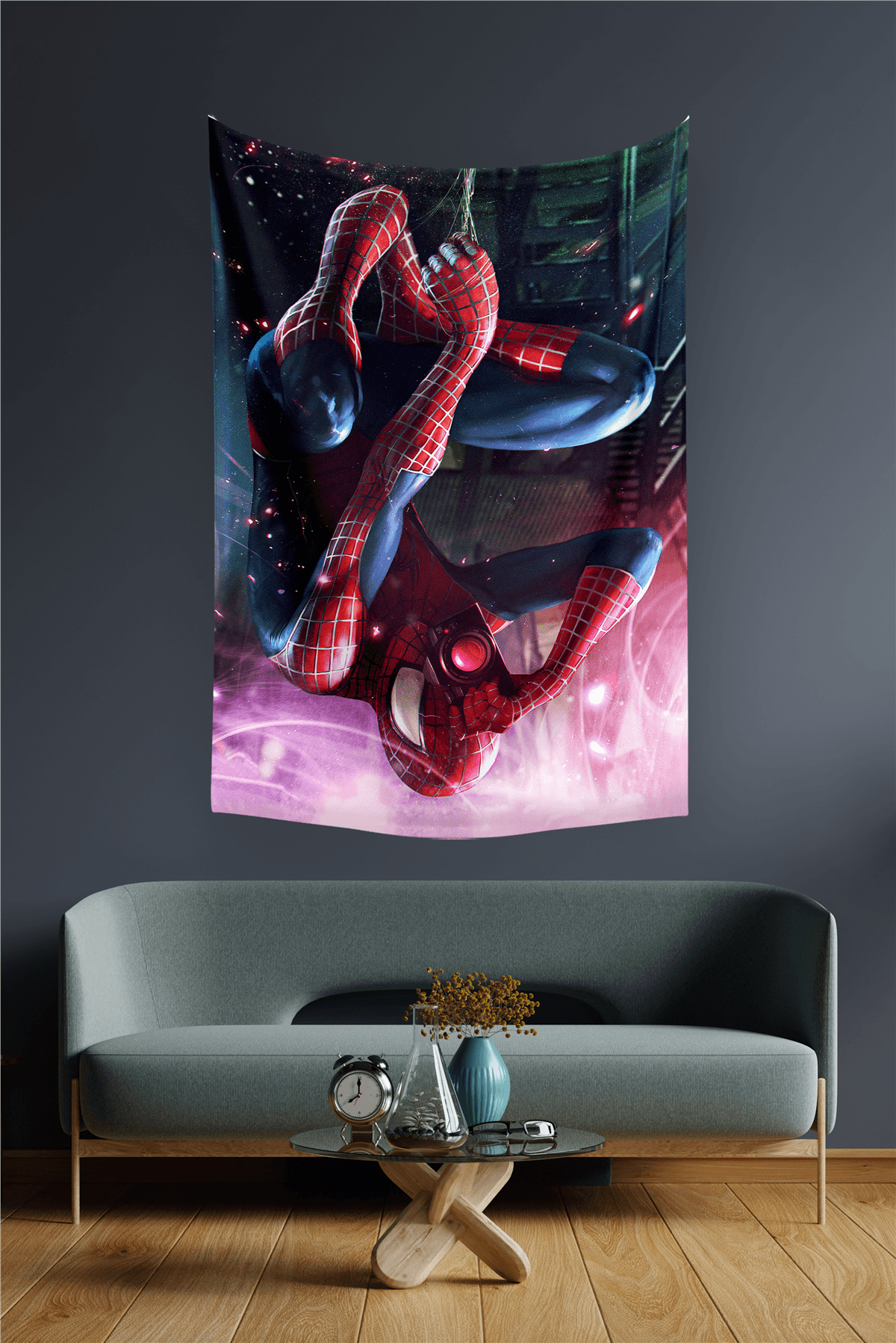 Vagonik Örümcek Adam Marvel Duvar Örtüsü Halısı